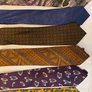 Assorted silk ties - 2 with labels that need mend
